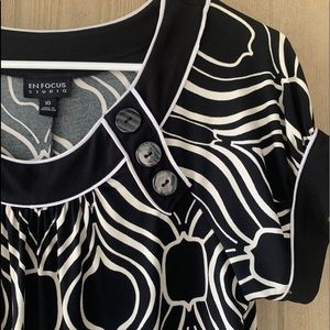 Enfocus Studio Black & White Dress Sz 10